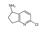 2-chloro-6,7-dihydro-5H-cyclopenta[b]pyridin-5-amine结构式