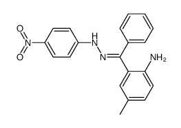 4-Methyl-2-{[(4-nitro-phenyl)-hydrazono]-phenyl-methyl}-phenylamine结构式