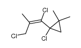 2-chloro-2-(1,3-dichloro-2-methyl-2-prop-1-enyl)-1,1-dimethylcyclopropane结构式
