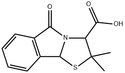 2,2-Dimethyl-5-oxo-2,3,5,9b-tetrahydro-thiazolo[2,3-a]isoindole-3-carboxylic acid结构式