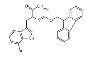 Fmoc-7-bromo-DL-tryptophan结构式