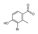 2-溴-3-甲基-4-硝基苯酚结构式