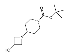 4-(3-Hydroxy-azetidin-1-yl)-piperidine-1-carboxylic acid tert-butyl ester结构式