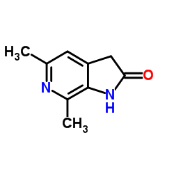 5,7-Dimethyl-1,3-dihydro-2H-pyrrolo[2,3-c]pyridin-2-one结构式