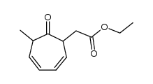 2-(ethoxycarbonylmethyl)-7-methyl-cyclohepta-3,5-dien-1-one结构式