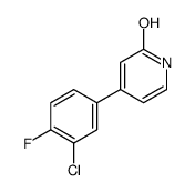 4-(3-chloro-4-fluorophenyl)-1H-pyridin-2-one结构式