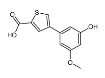 4-(3-hydroxy-5-methoxyphenyl)thiophene-2-carboxylic acid结构式