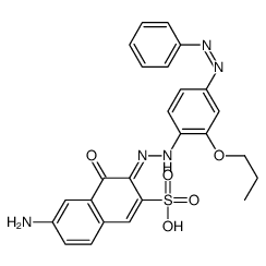 6-amino-4-oxo-3-[(4-phenyldiazenyl-2-propoxyphenyl)hydrazinylidene]naphthalene-2-sulfonic acid结构式