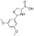 (4S)-2-(3,5-二甲氧苯基)-1,3-噻唑烷-4-羧酸结构式