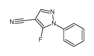 5-FLUORO-1-PHENYL-1H-PYRAZOLE-4-CARBONITRILE结构式