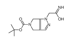 tert-butyl 1-(2-amino-2-oxoethyl)-4,6-dihydropyrrolo[3,4-c]pyrazole-5-carboxylate结构式