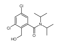 3,5-dichloro-2-(hydroxymethyl)-N,N-diisopropylbenzamide结构式