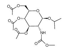 1-methylethyl 3,4,6-tri-O-acetyl-2-deoxy-2-methoxycarbonylamino-β-D-glucopyranoside结构式