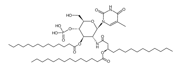 1-Thyminyl-D-glucosamine-4-phosphate Structure