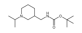 (1-isopropylpiperidin-3-ylmethyl)carbamic acid tert-butyl ester结构式