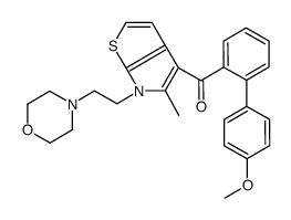 4-methoxyphenyl-(5-methyl-6-(2-(4-morpholinyl)ethyl)-6H-thieno(2,3-b)pyrrol-4-yl)phenylmethanone结构式