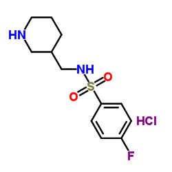 4-Fluoro-N-piperidin-3-ylmethyl-benzenesulfonamide hydrochloride结构式