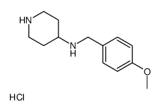 (4-Methoxy-benzyl)-piperidin-4-yl-amine hydrochloride结构式