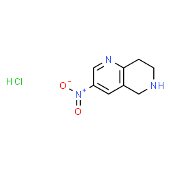 3-Nitro-5,6,7,8-tetrahydro-1,6-naphthyridine hydrochloride structure