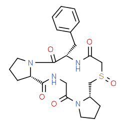 cyclo(glycyl-prolyl-psi(CH2SO)-glycyl-phenylalanyl-prolyl) picture