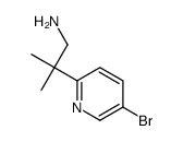 2-(5-bromopyridin-2-yl)-2-methylpropan-1-amine结构式