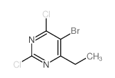 5-Bromo-2,4-dichloro-6-ethylpyrimidine结构式