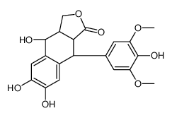 (3aR,4R,9R,9aR)-4,6,7-trihydroxy-9-(4-hydroxy-3,5-dimethoxyphenyl)-3a,4,9,9a-tetrahydro-3H-benzo[f][2]benzofuran-1-one结构式
