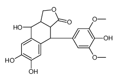 (3aR,4R,9R,9aR)-4,6,7-trihydroxy-9-(4-hydroxy-3,5-dimethoxyphenyl)-3a,4,9,9a-tetrahydro-3H-benzo[f][2]benzofuran-1-one Structure