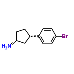 (1R,3S)-3-(4-Bromophenyl)cyclopentanamine structure