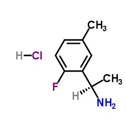 (1R)-1-(2-Fluoro-5-methylphenyl)ethanamine hydrochloride (1:1) Structure