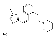 (E)-1-(2-(2-(2-(3-Methyl-5-isoxazolyl)ethenyl)phenoxy)ethyl)piperidine monohydrochloride结构式