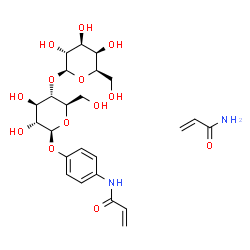 poly(acrylamide-co-4-acrylamidophenyl lactoside) structure