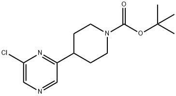 tert-butyl 4-(6-chloropyrazin-2-yl)piperidine-1-carboxylate结构式