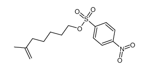 6-Methyl-hept-6-en-1-yl-(4-nitro-benzolsulfonat)结构式