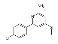 6-(4-chlorophenyl)-4-methylsulfanylpyridin-2-amine Structure