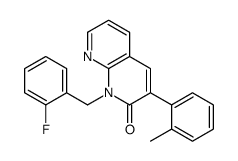 1-[(2-fluorophenyl)methyl]-3-(2-methylphenyl)-1,8-naphthyridin-2-one结构式