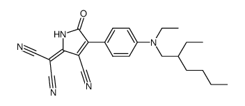 3-[4-(N-Ethyl-N-ethylhexylamino)phenyl]-4-cyano-5-dicyanomethylidene-2-oxo-2,5- dihydropyrrole structure