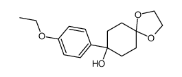 8-(4-Ethoxy-phenyl)-1,4-dioxa-spiro[4.5]decan-8-ol结构式