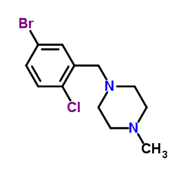 1-(5-Bromo-2-chlorobenzyl)-4-methylpiperazine结构式