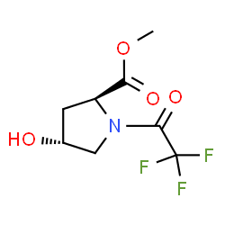 (4R)-4β-Hydroxy-1-(trifluoroacetyl)-L-proline methyl ester结构式