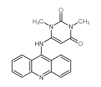 Pyrimidine-2,4(1H,3H)-dione, 1,3-dimethyl-6-(9-acridinylamino)-结构式