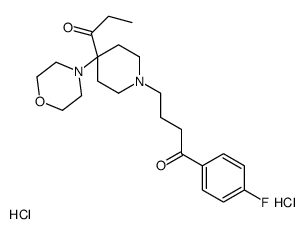 1-(4-fluorophenyl)-4-(4-morpholin-4-ium-4-yl-4-propanoylpiperidin-1-ium-1-yl)butan-1-one,dichloride结构式