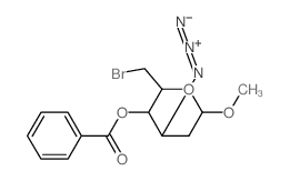 [3-benzoyloxy-2-(bromomethyl)-6-methoxy-oxan-4-yl]imino-imino-azanium structure