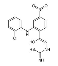 [[2-(2-chloroanilino)-4-nitrobenzoyl]amino]thiourea Structure