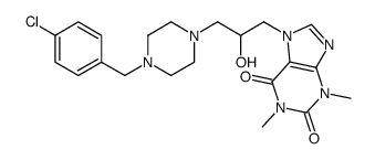 7-[3-[4-(4-Chlorophenylmethyl)-1-piperazinyl]-2-hydroxypropyl]-1,3-dimethyl-7H-purine-2,6(1H,3H)-dione结构式