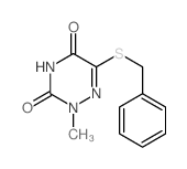 6-benzylsulfanyl-2-methyl-1,2,4-triazine-3,5-dione结构式