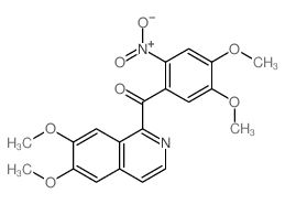 (6,7-dimethoxyisoquinolin-1-yl)-(4,5-dimethoxy-2-nitro-phenyl)methanone Structure