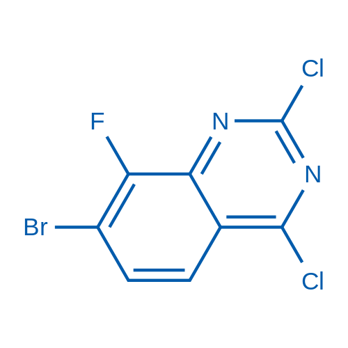 7-溴-2,4-二氯-8-氟喹唑啉结构式