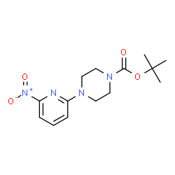 4-(6-硝基吡啶-2-基)哌嗪-1-羧酸叔丁酯结构式