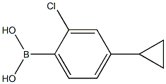 (2-chloro-4-cyclopropylphenyl)boronic acid结构式